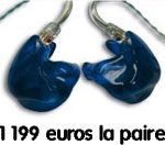 Retour de scène Earback Music 2 voies, embout sur-mesure transparent